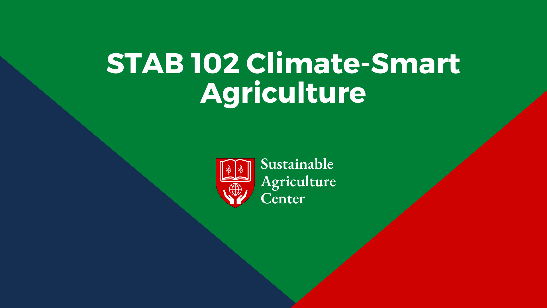 STAB102-Climate-Smart Agriculture