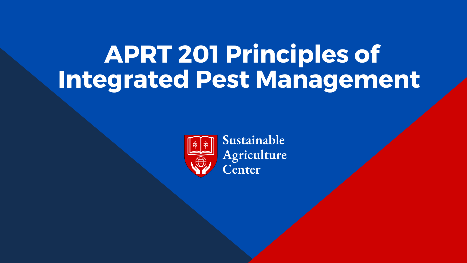 APRT201-Principles of Integrated Pest Management